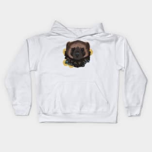 Floral Wolverine Kids Hoodie